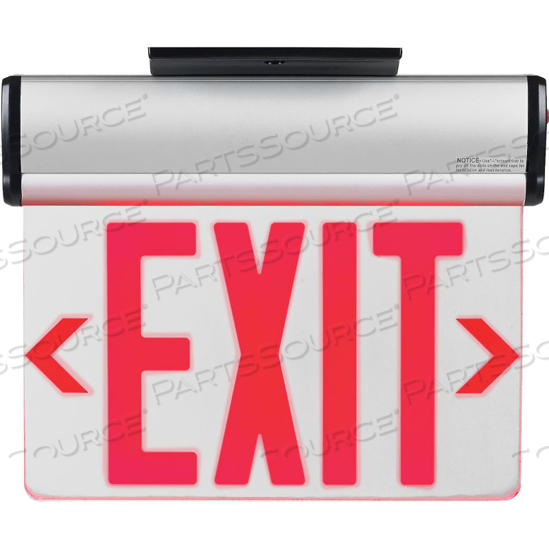 SURFACE MOUNT LED EDGE LIT EXIT SIGN RED LETTERS NICKEL-CADMIUM BATTERY UL by Approved Vendor SURFACE MOUNT LED EDGE LIT EXIT SIGN RED LETTERS NICKEL-CADMIUM BATTERY UL by Approved Vendor