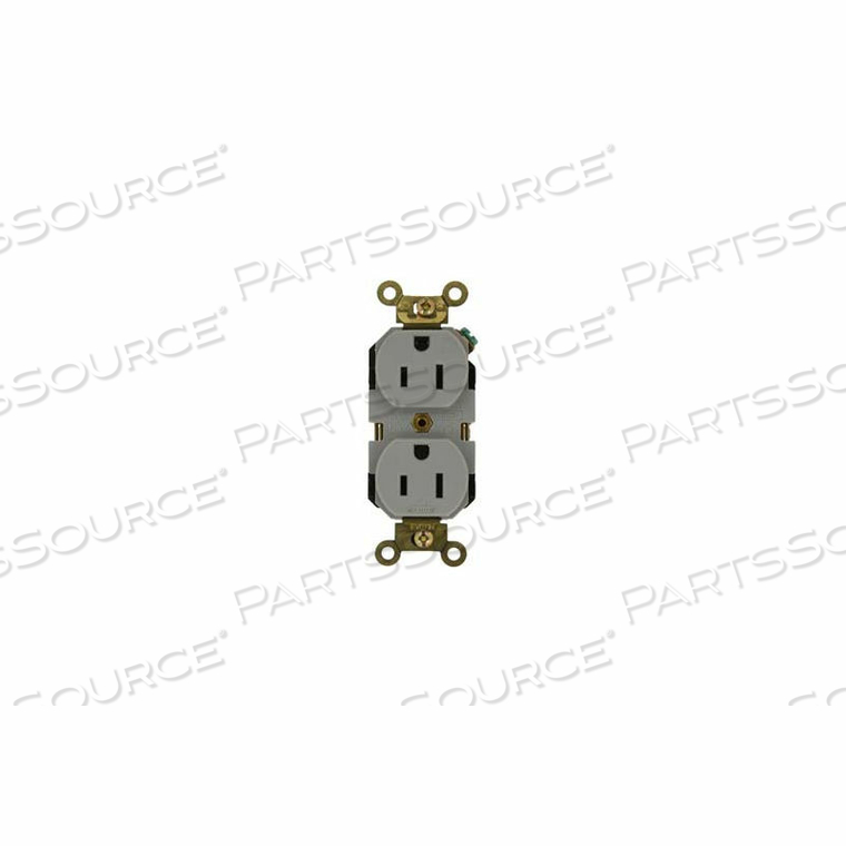 5262-IG 15A, 125V, DUPLEX RECEPTACLE, ISOLATED GROUND, ORANGE - MIN QTY 20 