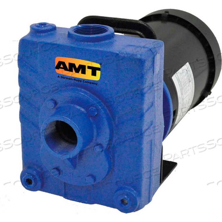 AMT 1.5" CAST IRON SELF-PRIMING CENTRIFUGAL PUMP, BUNA-N SEAL, 1HP TEFC, 1 PHASE MOTOR by Springer Pumps LLC AMT 1.5" CAST IRON SELF-PRIMING CENTRIFUGAL PUMP, BUNA-N SEAL, 1HP TEFC, 1 PHASE MOTOR by Springer Pumps LLC