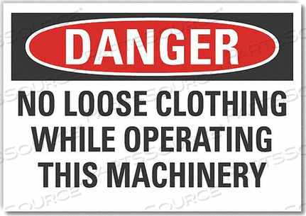 DANGER SIGN 14 W X 10 H 0.001 THICK by Lyle Signs Inc.