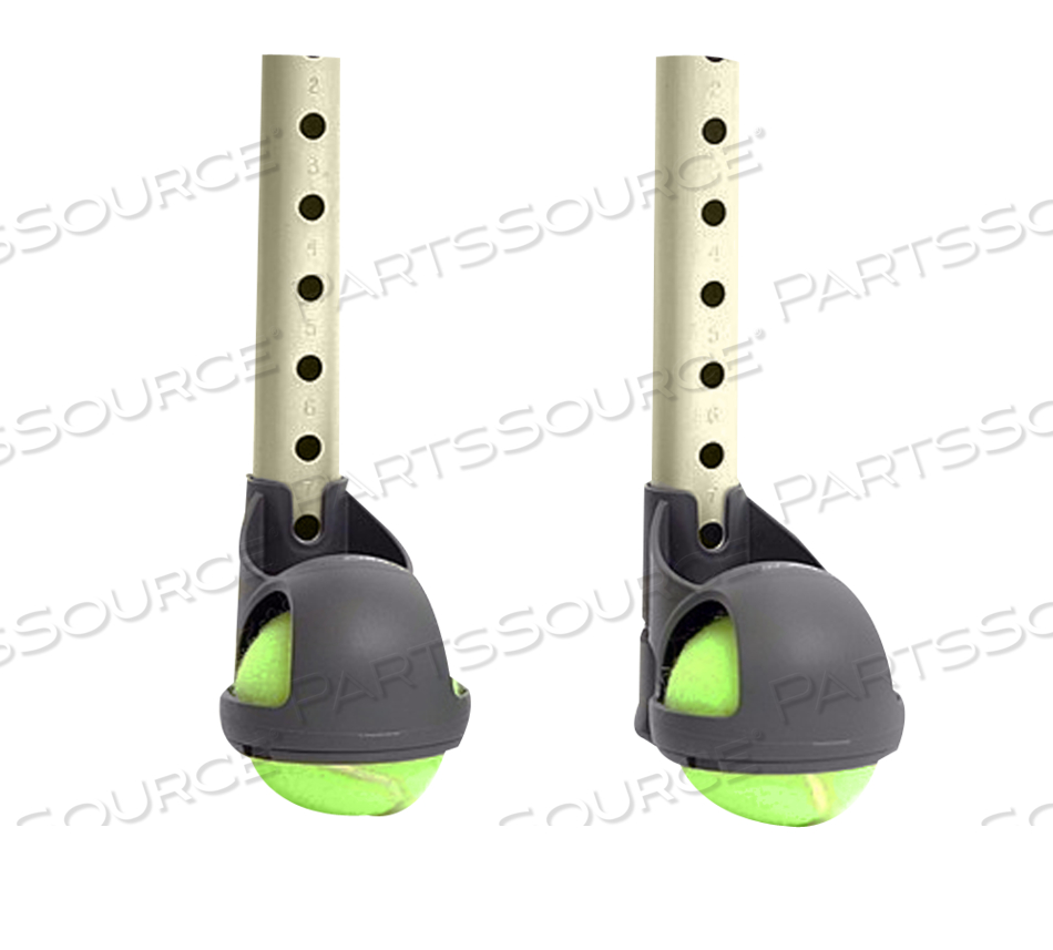 GLIDE, COURT SIDE, GRAY/YELLOW, PLASTIC, WITH TWO STANDARD TENNIS BALLS, FOR WALKERS by Invacare Corporation GLIDE, COURT SIDE, GRAY/YELLOW, PLASTIC, WITH TWO STANDARD TENNIS BALLS, FOR WALKERS by Invacare Corporation