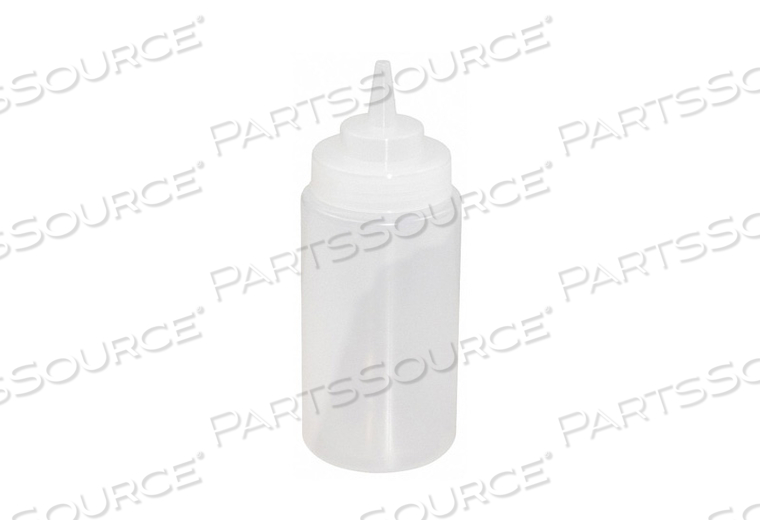 SQUEEZE BOTTLE PLASTIC CLEAR 16 OZ. PK12 by Crestware