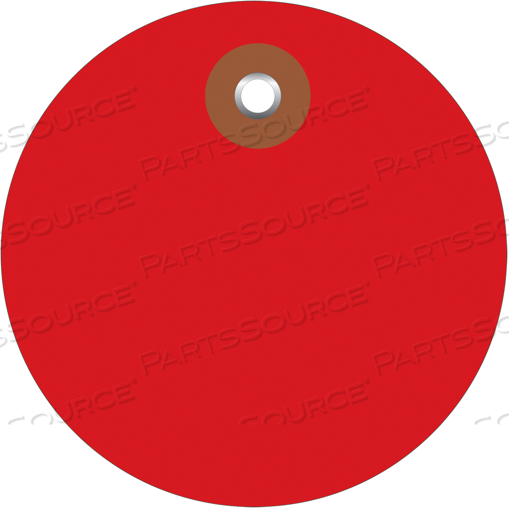 PLASTIC CIRCLE TAGS, 2", RED, 100/EACH by BOX Partners (Box Acquisitions, LLC)