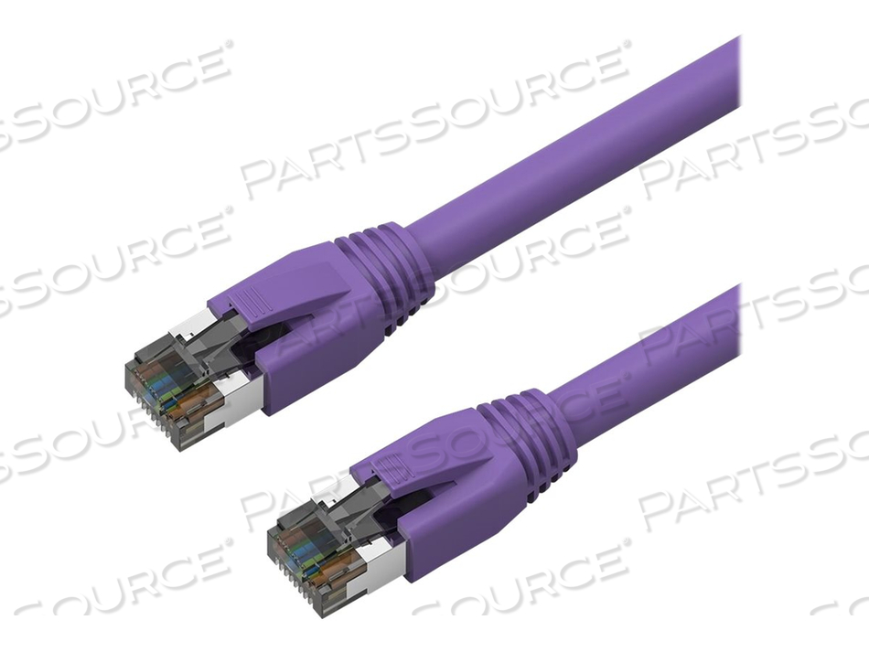 AXIOM AX, PATCH CABLE, RJ-45 (M) TO RJ-45 (M), 25 FT, 0.3 IN, S/FTP, CAT 8, BOOTED, SNAGLESS, STRANDED, PURPLE by Axiom AXIOM AX, PATCH CABLE, RJ-45 (M) TO RJ-45 (M), 25 FT, 0.3 IN, S/FTP, CAT 8, BOOTED, SNAGLESS, STRANDED, PURPLE by Axiom