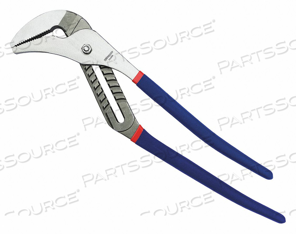 TONGUE AND GROOVE PLIER, PLIER TYPE TONGUE & GROOVE PLIERS, ADJUSTMENT MECHANISM GROOVE JOINT, JAW TEXTURE SERRATED, JAW SHAPE FLAT, OVERALL by Westward