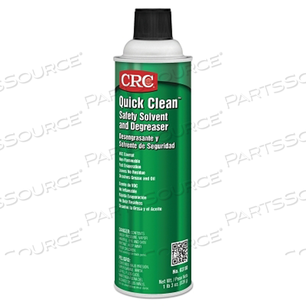 QUICK CLEAN SAFETY SOLVENTS AND DEGREASERS - 20 OZ AEROSOL CAN by CRC Industries