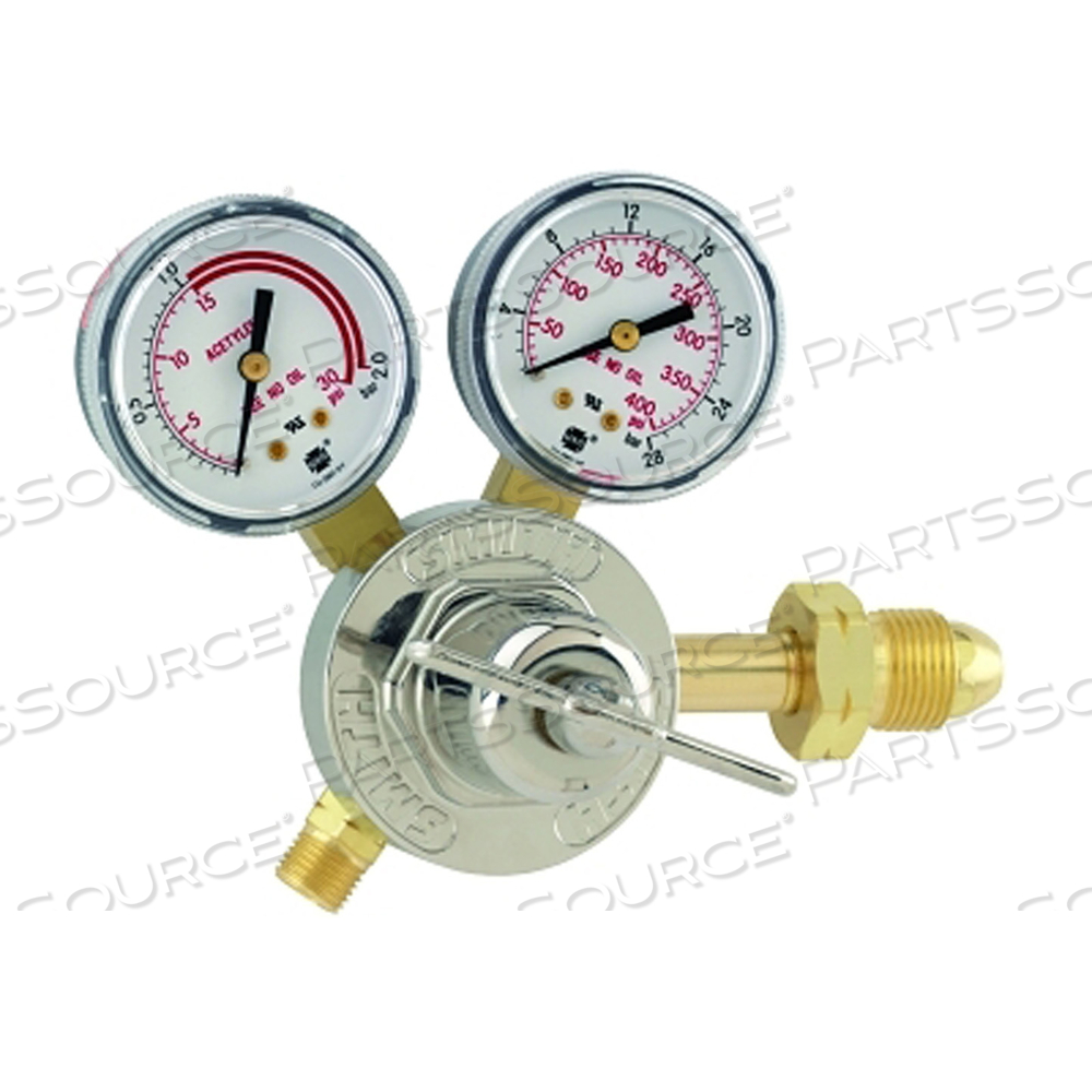 MEDIUM-DUTY FLOWMETER REGULATORS, ACETYLENE, CGA 510, 400 PSIG INLET by Miller Electric MEDIUM-DUTY FLOWMETER REGULATORS, ACETYLENE, CGA 510, 400 PSIG INLET by Miller Electric