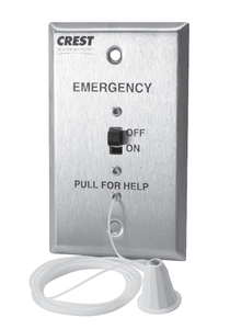 PULLCORD STATION, STAINLESS STEEL FACEPLATE, 24 VDC/VAC AT 20 MA, 2.75 IN X 4.5 IN X 7 FT by Crest Healthcare