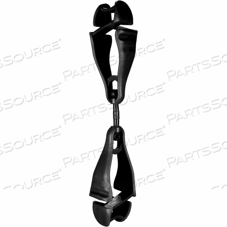 SWIVELING GLOVE CLIP HOLDER, DUAL CLIPS, BLACK by Ergodyne