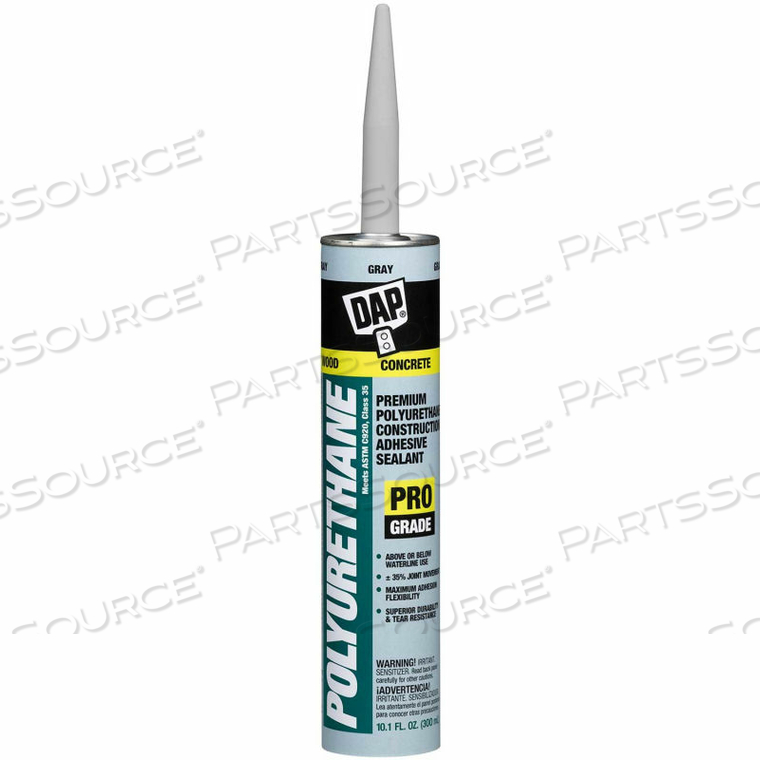 PREMIUM POLYURETHANE CONSTRUCTION SEALANT - 10.1 OZ., GRAY - by DAP Products Inc.