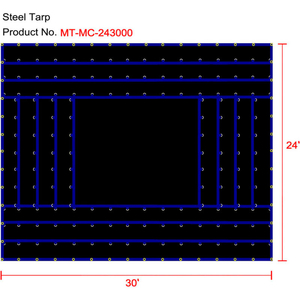 HEAVY DUTY FLATBED TRUCK TARP, MACHINERY TARP, 24'W X 30'L, BLACK by Xtarps Corporation