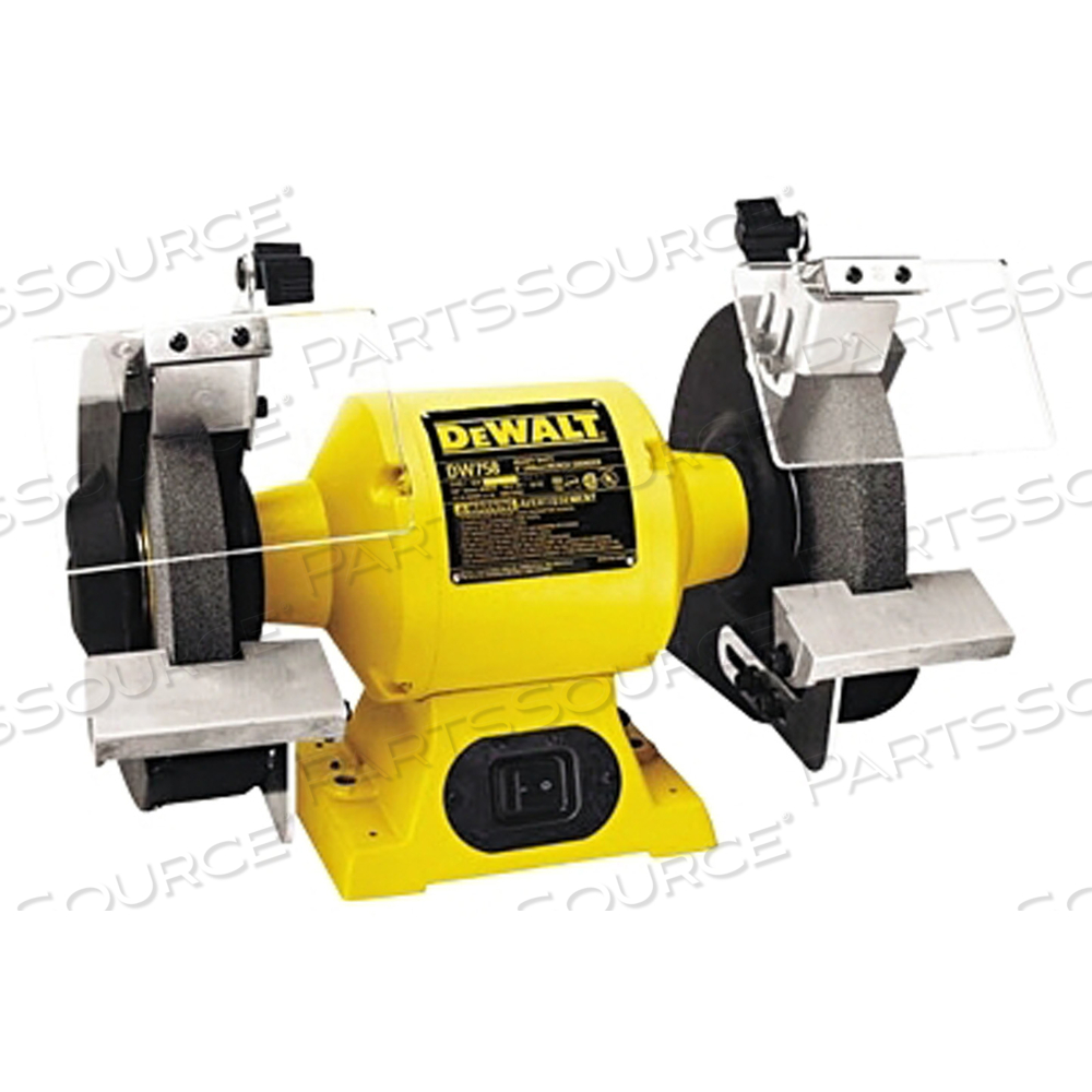 BENCH GRINDER, 8 IN, 3/4 HP, PHASE 1, 3600 RPM by DeWalt BENCH GRINDER, 8 IN, 3/4 HP, PHASE 1, 3600 RPM by DeWalt