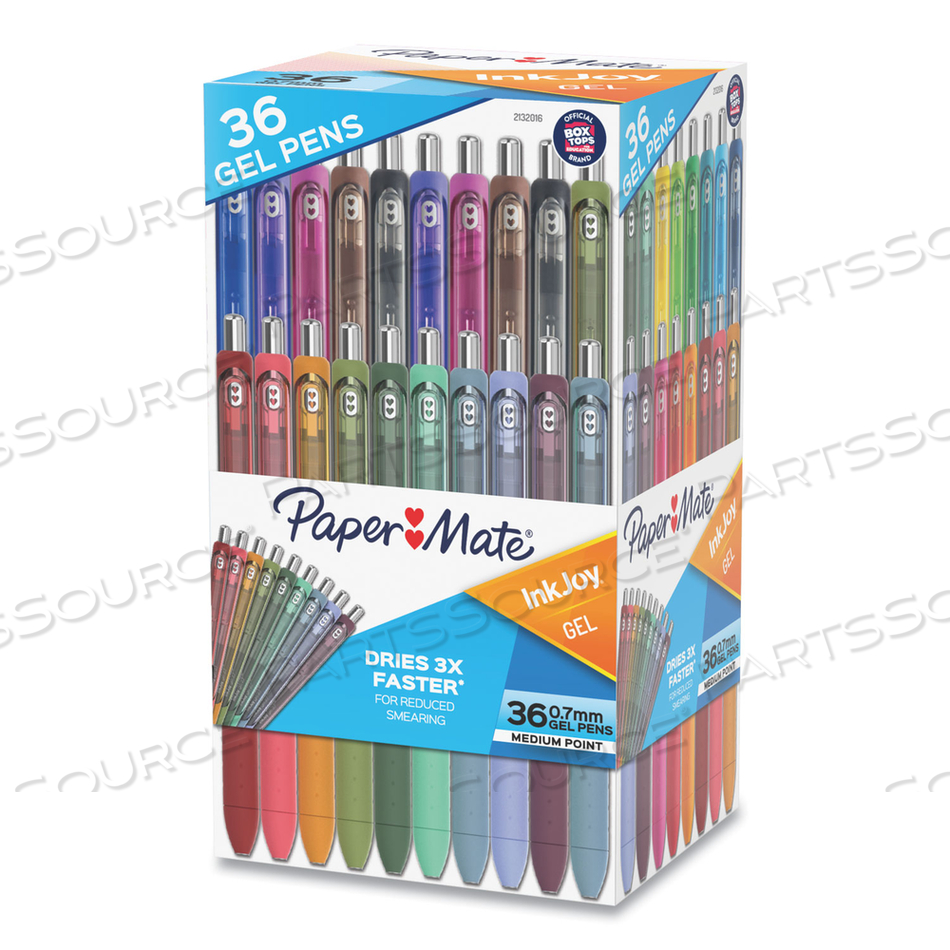 INKJOY GEL PEN, RETRACTABLE, MEDIUM 0.7 MM, ASSORTED INK AND BARREL COLORS by Paper Mate INKJOY GEL PEN, RETRACTABLE, MEDIUM 0.7 MM, ASSORTED INK AND BARREL COLORS by Paper Mate