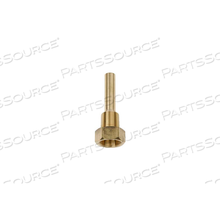 3/4" NPT BRASS THERMOWELL 3 1/2" STEM by Weiss Instruments