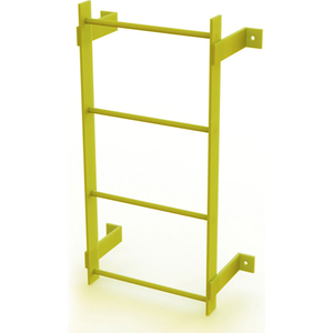 4 STEP STEEL STANDARD UNCAGED FIXED ACCESS LADDER, YELLOW by Tri-Arc