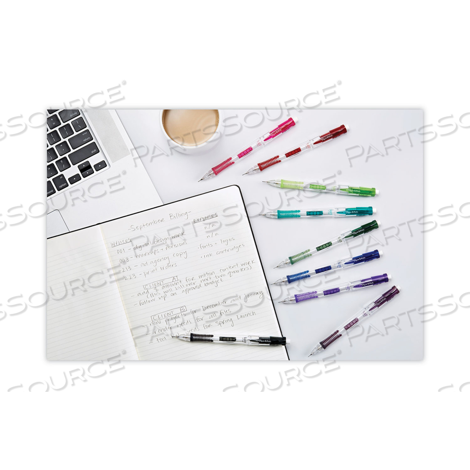 CLEAR POINT MECHANICAL PENCIL, 0.7 MM, HB (#2), BLACK LEAD, ASSORTED BARREL COLORS by Paper Mate CLEAR POINT MECHANICAL PENCIL, 0.7 MM, HB (#2), BLACK LEAD, ASSORTED BARREL COLORS by Paper Mate