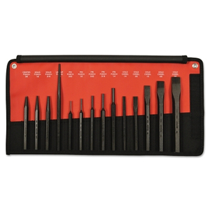 14 PC PUNCH & CHISEL KITS, POINTED/ROUND, ENGLISH by Mayhew