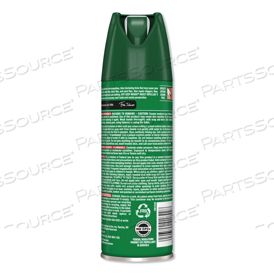 DEEP WOODS INSECT REPELLENT, 6 OZ AEROSOL SPRAY 