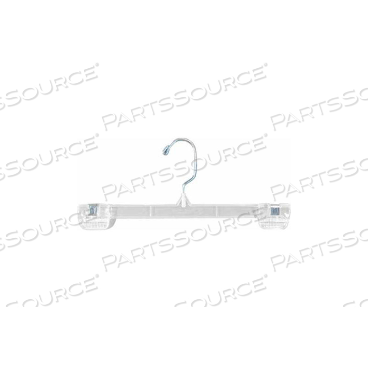 NAHANCO SKIRT/SLACK HANGER-SNAP GRIP W/SWIVEL HOOK, 12"L, BREAK RESISTANT, PKG QTY 200 by National Hanger Company Inc.