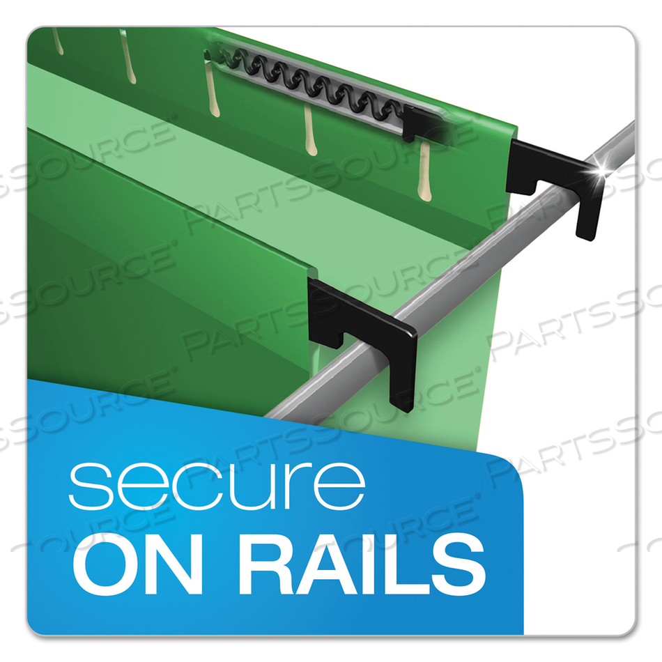 SUREHOOK HANGING FOLDERS, LETTER SIZE, 1/5-CUT TABS, BRIGHT GREEN by Esselte Pendaflex Corp. SUREHOOK HANGING FOLDERS, LETTER SIZE, 1/5-CUT TABS, BRIGHT GREEN by Esselte Pendaflex Corp.