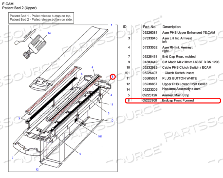 FORMED FRONT ENDCAP FOR SPECT/CT SCANNER by Siemens Medical Solutions
