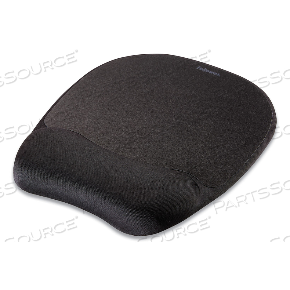 MEMORY FOAM MOUSE PAD WITH WRIST REST, 7.93 X 9.25, BLACK by Fellowes