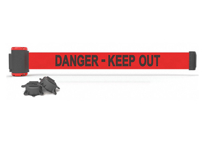 MAGNETIC BELT BARRIER 7 FT DNGR KEEP OUT by Banner Stakes MAGNETIC BELT BARRIER 7 FT DNGR KEEP OUT by Banner Stakes