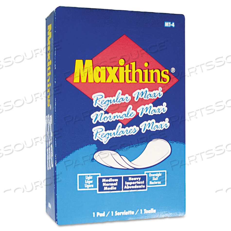 MAXITHINS VENDED SANITARY NAPKINS #4, MAXI by Hospeco MAXITHINS VENDED SANITARY NAPKINS #4, MAXI by Hospeco
