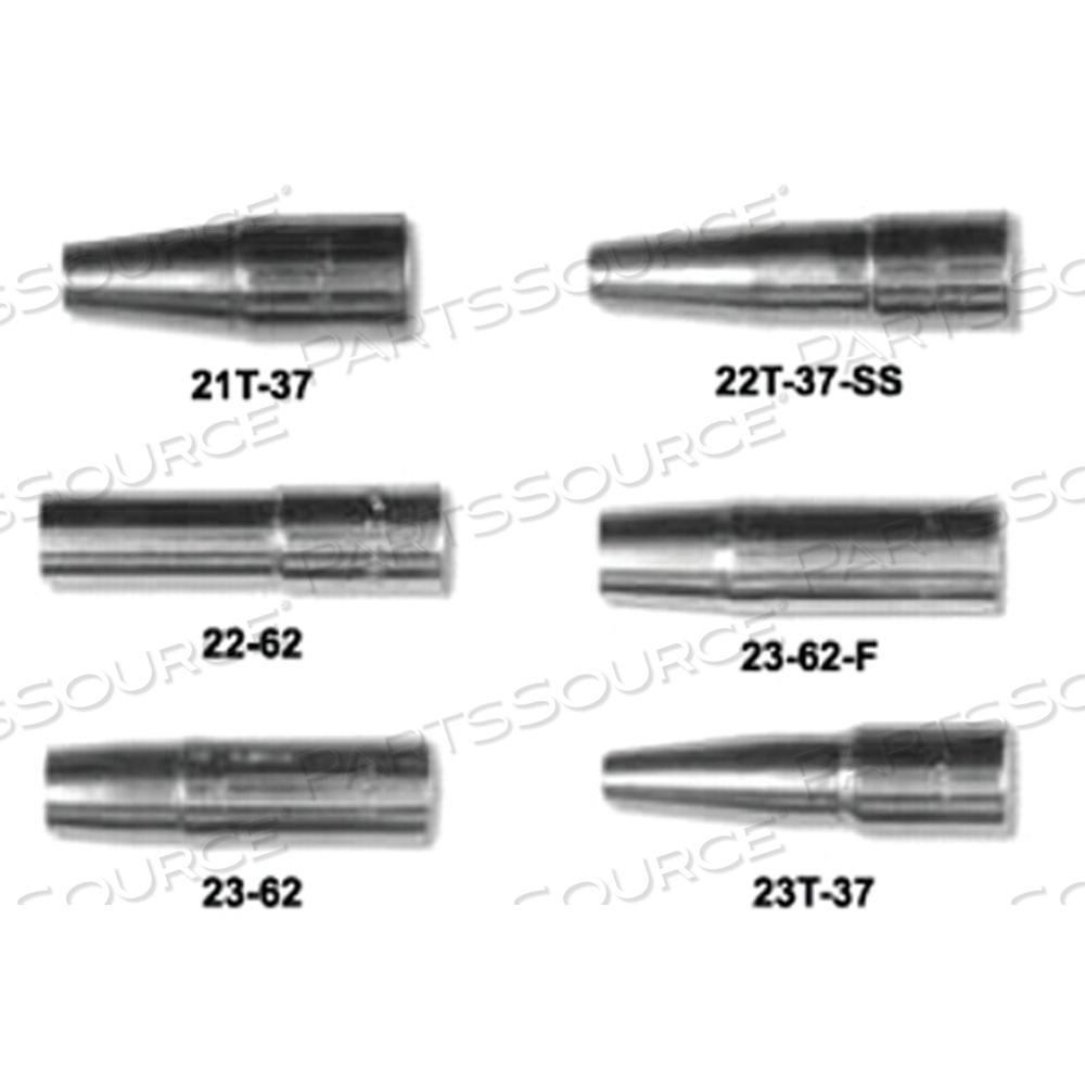 23 SERIES NOZZLES, SELF-INSULATED 1/8 IN. TIP RECESS, 1/2 IN, FOR NO. 3 GUN by Tweco