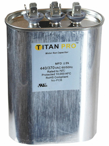 MOTOR DUAL RUN CAP 60/5MFD 370-440V OVAL by Titan Pro