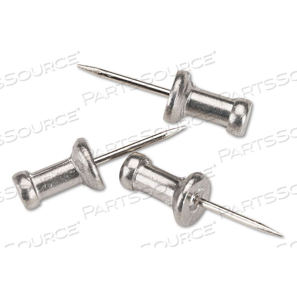 ALUMINUM HEAD PUSH PINS, ALUMINUM, SILVER, 0.5" by Gem Products ALUMINUM HEAD PUSH PINS, ALUMINUM, SILVER, 0.5" by Gem Products