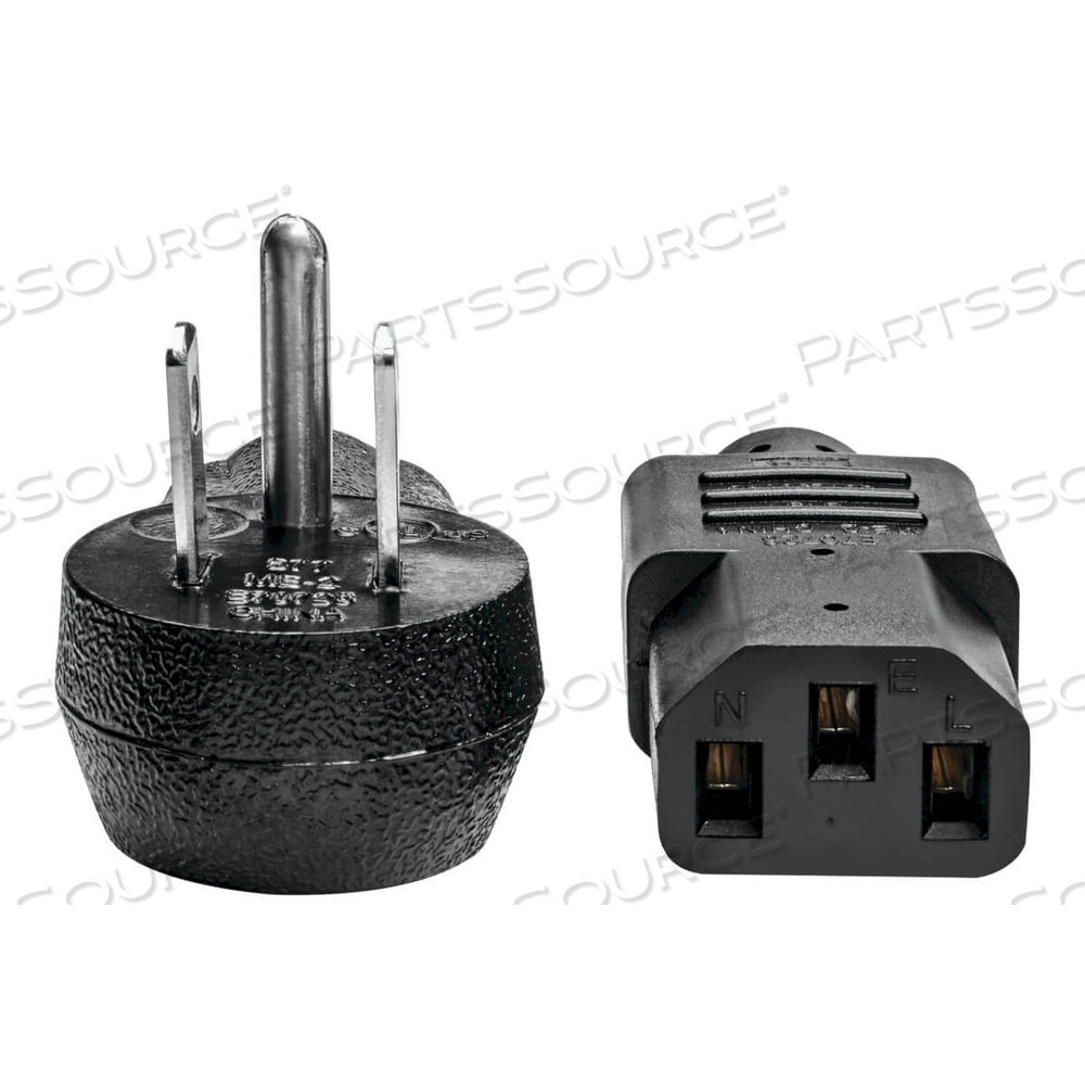 COMPUTER POWER CORD RIGHT-ANGLE 5-15P TO C13 15A 125V 14AWG 3FT by Tripp Lite