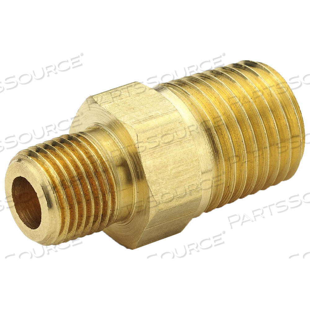 HEX REDUCING NIPPLE BRASS 3/8 X 1/8 IN by Parker Hannifin Corporation