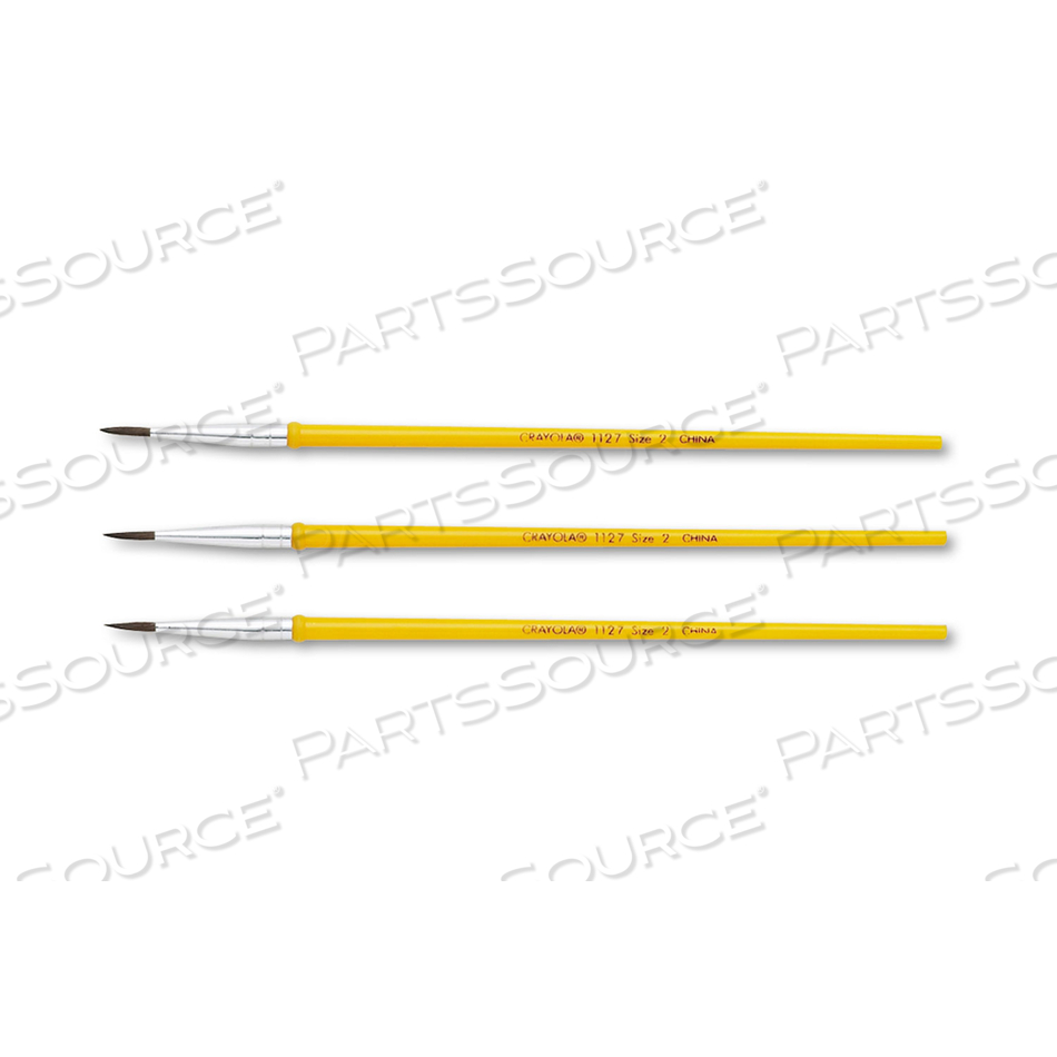 WATERCOLOR BRUSH SET, SIZE 2, CAMEL-HAIR BLEND, ROUND PROFILE by Crayola WATERCOLOR BRUSH SET, SIZE 2, CAMEL-HAIR BLEND, ROUND PROFILE by Crayola