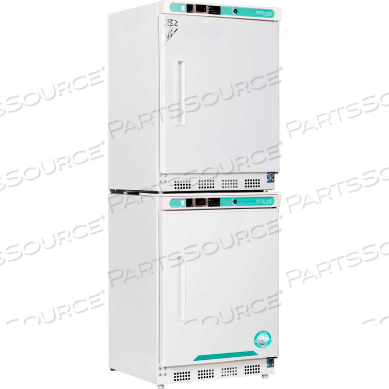 NOR-LAKE WHITE DIAMOND SOLID DOOR REFRIGERATOR & FREEZER COMBO, 9 CU.FT. by American BioTech Supply