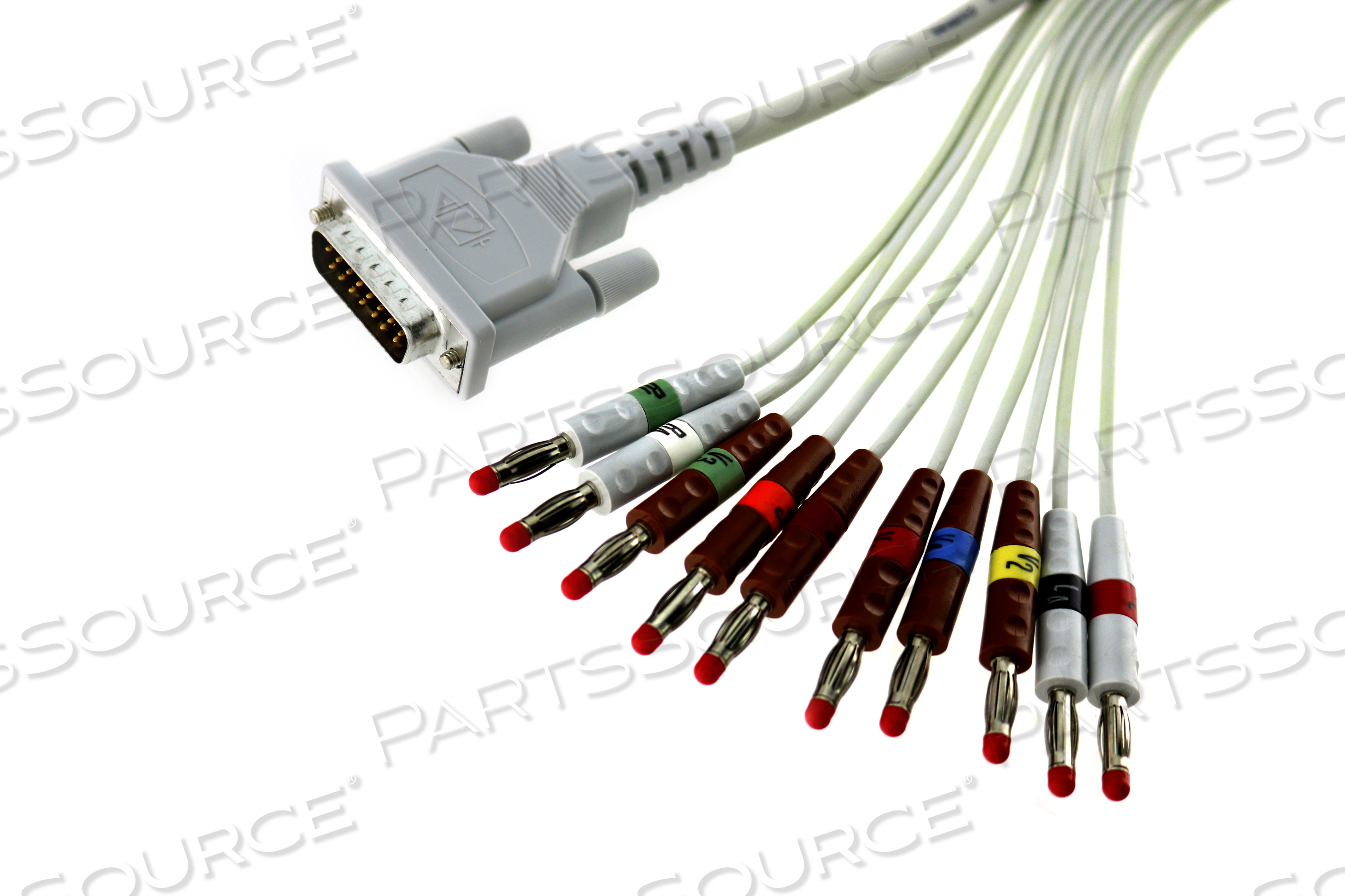 Fit For Mortara ELI 150/250 EKG Cable with 10 Leadwires Banana4.0 Patient cable