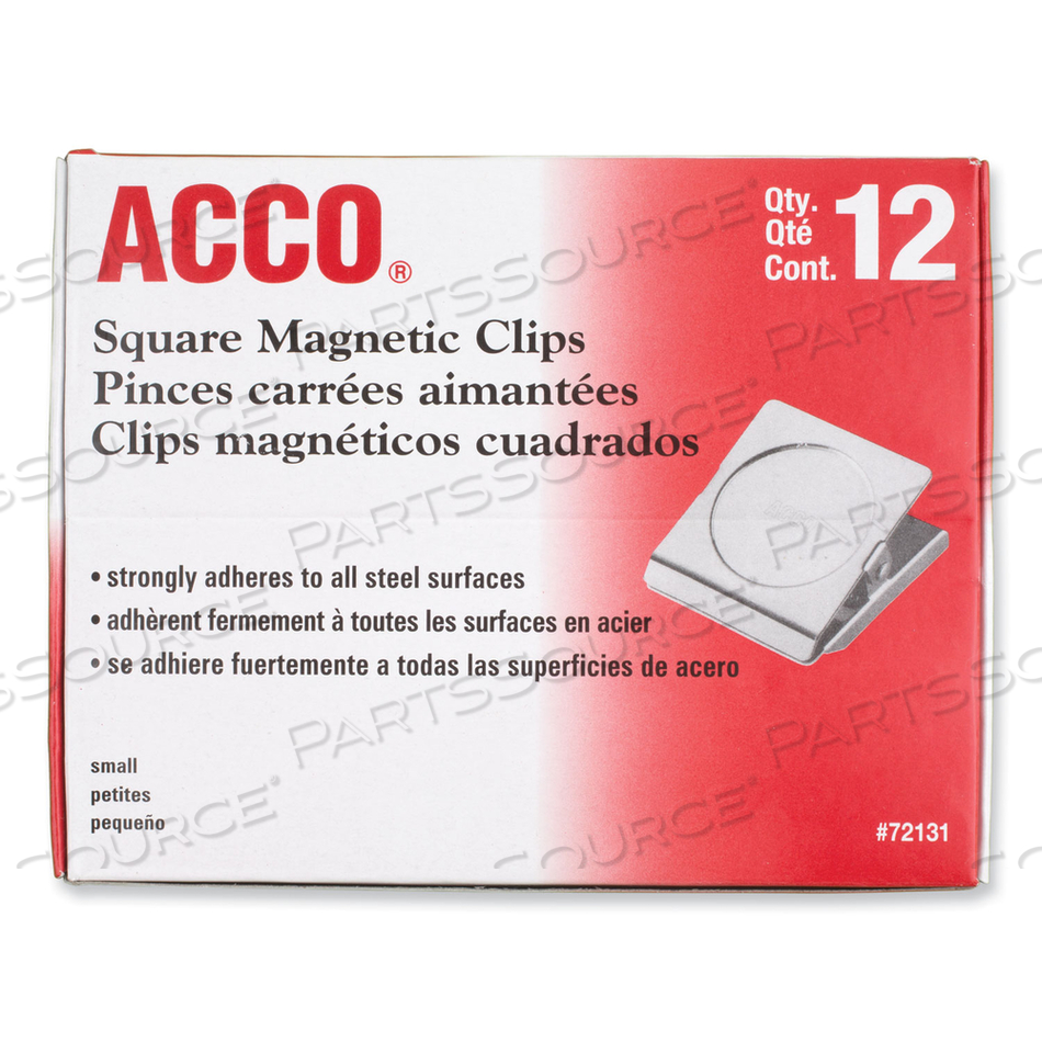 MAGNETIC CLIPS, 0.88" JAW CAPACITY, SILVER by ACCO Brands