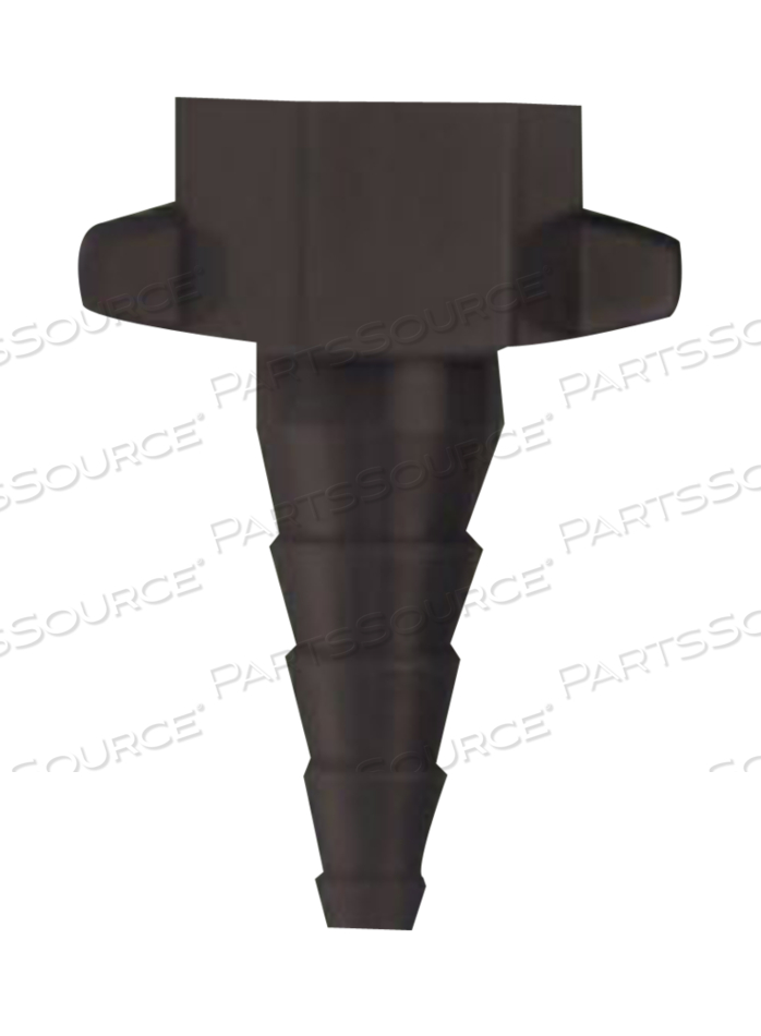 ADAPTER,DISS F,O2X1/4HB,BLACK,DISPOSABLE by Precision Medical, Inc.