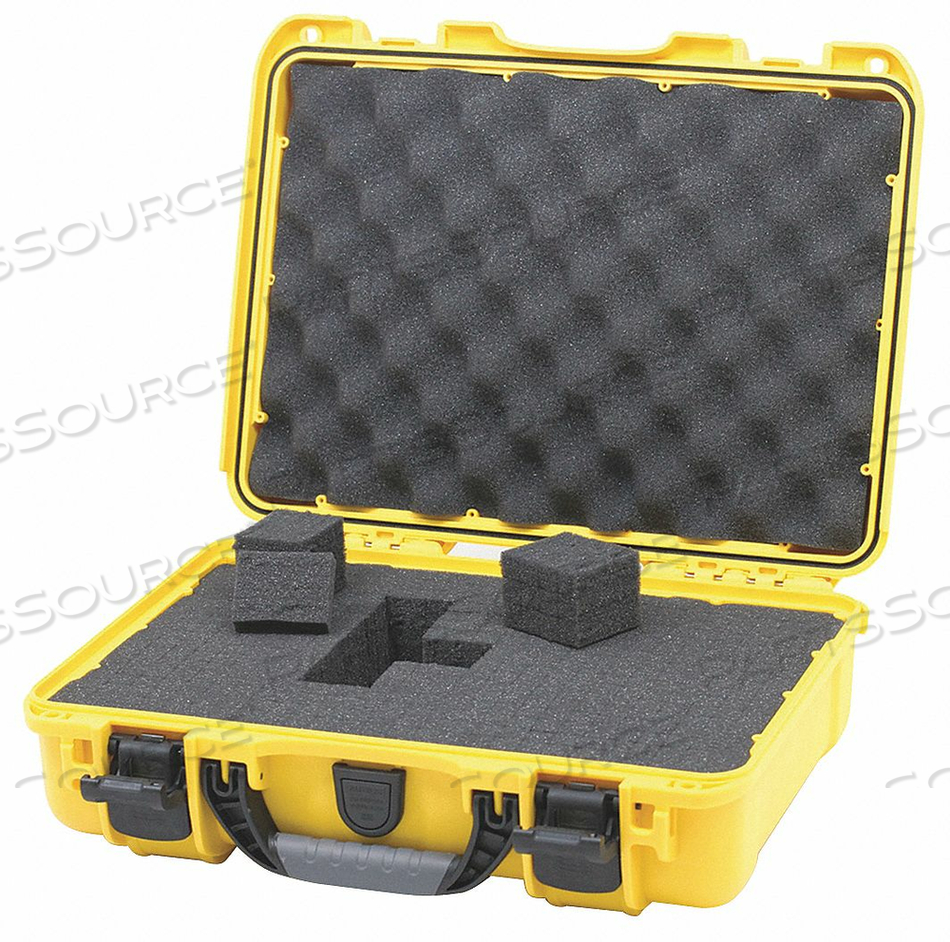 NANUK 910 CASE W/FOAM, 14.3"L X 11.11"W X 4.7"H, YELLOW by Plasticase Inc.