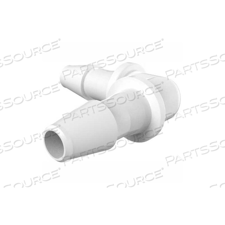 1/8" BARBED EQUAL 90 DEGREE ELBOW, NATURAL NYLON 