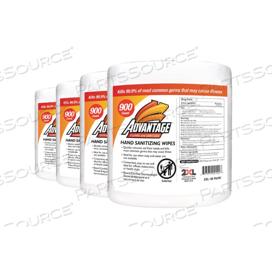 ADVANTAGE SANITIZING WIPES by 2XL Corporation ADVANTAGE SANITIZING WIPES by 2XL Corporation