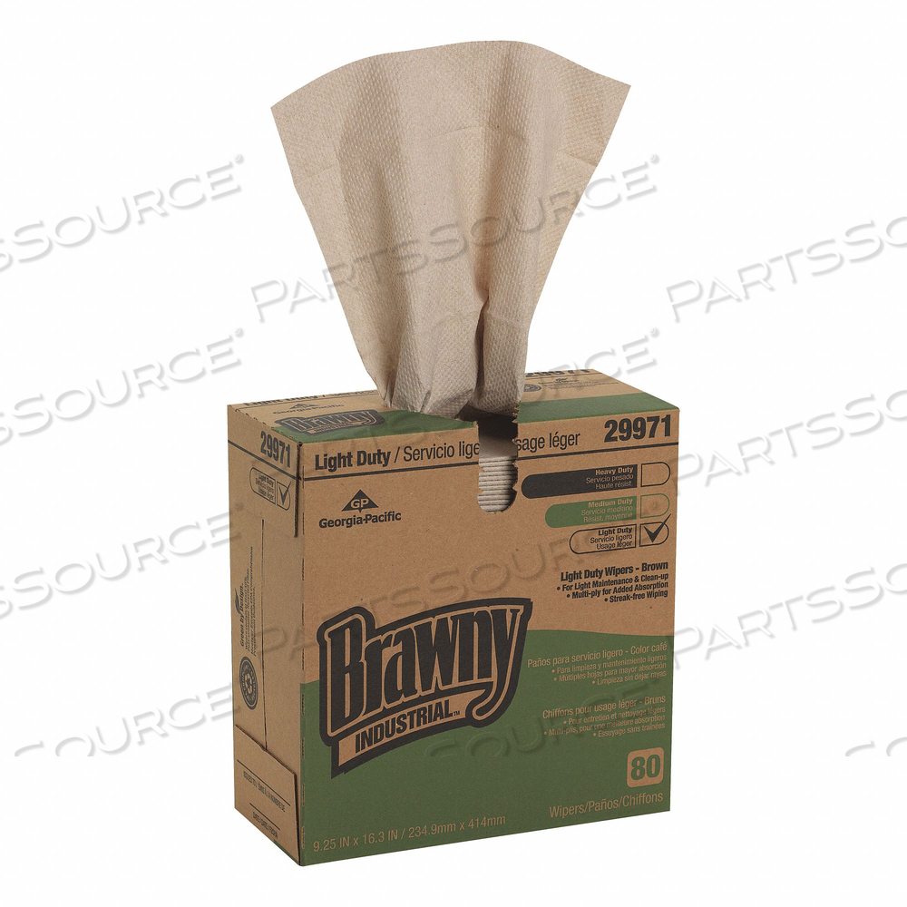 DRY WIPE 9-1/4 X 16-3/4 BROWN PK10 