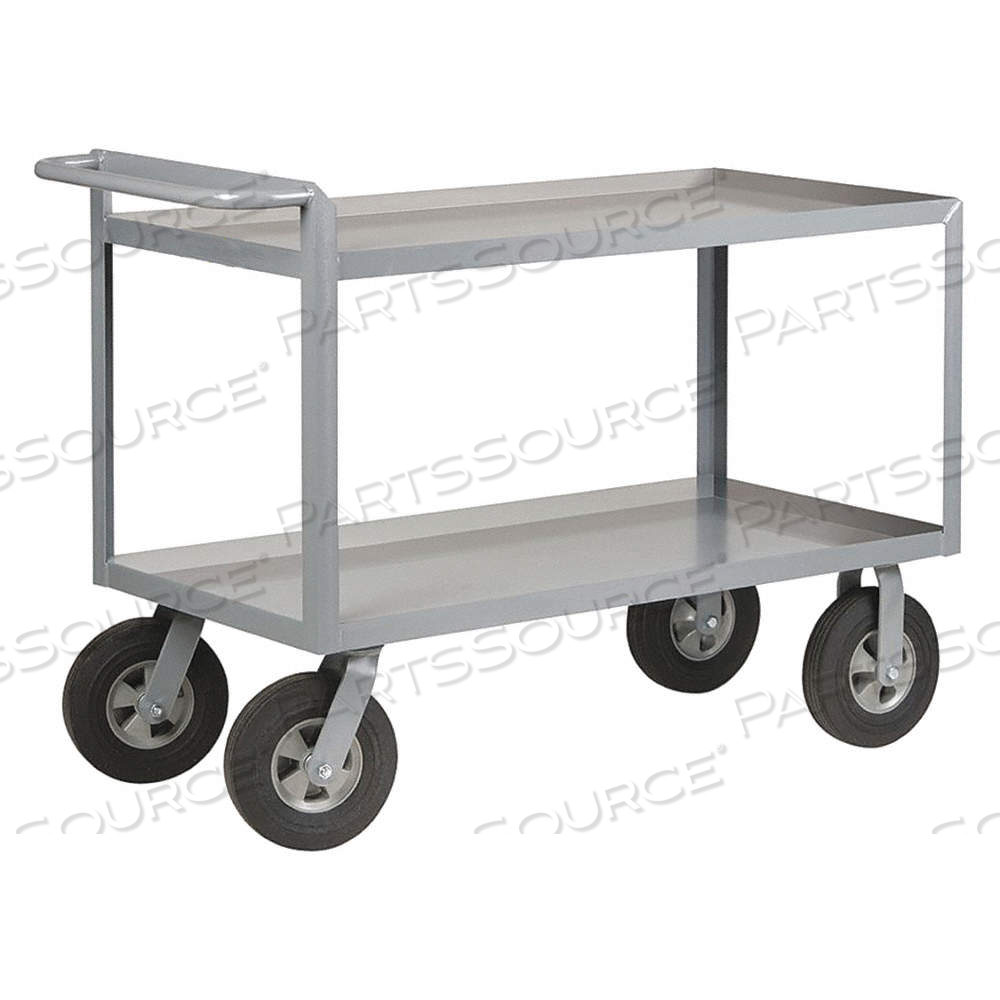 UTILITY CART WITH LIPPED METAL SHELVES, 1,500 LB LOAD CAPACITY, 48 IN X 24 IN, FLAT by Approved Vendor