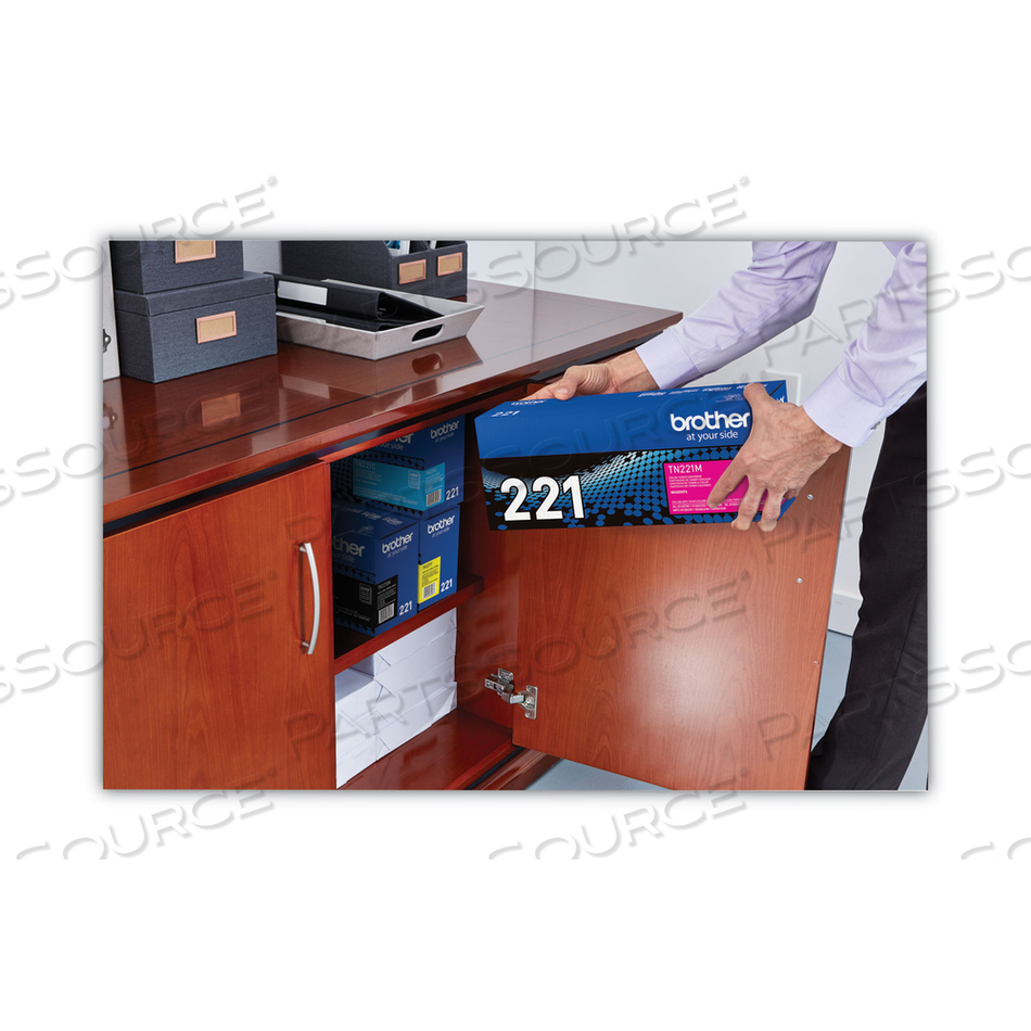 TN221M TONER, 1,400 PAGE-YIELD, MAGENTA by Brother TN221M TONER, 1,400 PAGE-YIELD, MAGENTA by Brother