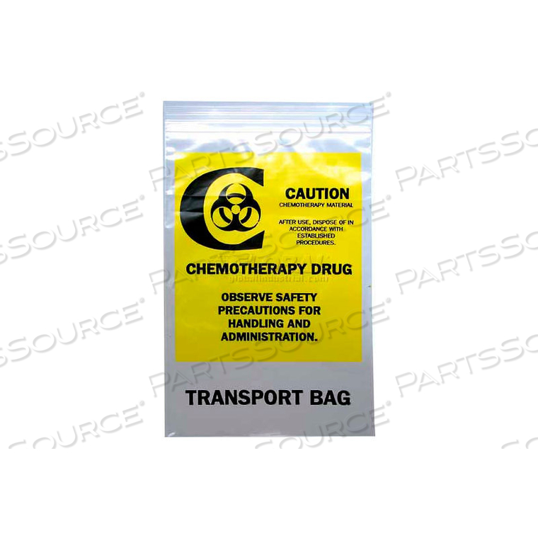 CHEMO TRANSFER BAG - SEAL TOP RECLOSABLE, 2 MIL, 6" X 9", PKG QTY 1000 by Elkay Plastics