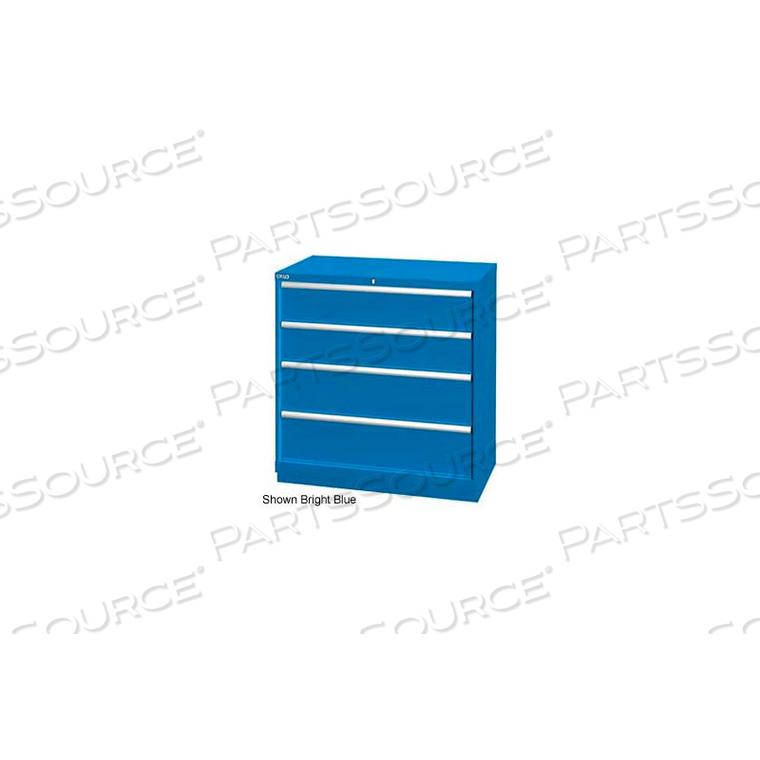 40-1/4"W DRAWER CABINET, 4 DRAWER, 24 COMPART - LIGHT GRAY, INDIVIDUAL LOCK by Lista International Corporation (North America)