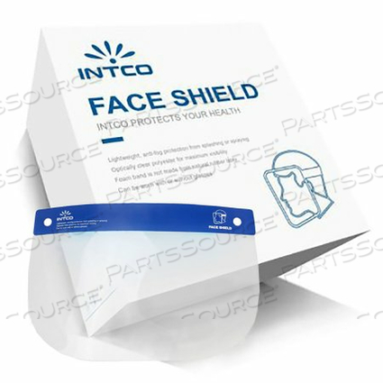 FACE SHIELD ONE SIZE FITS MOST FULL LENGTH ANTI-FOG DISPOSABLE NONSTERILE (25 PER BOX) by McKesson FACE SHIELD ONE SIZE FITS MOST FULL LENGTH ANTI-FOG DISPOSABLE NONSTERILE (25 PER BOX) by McKesson