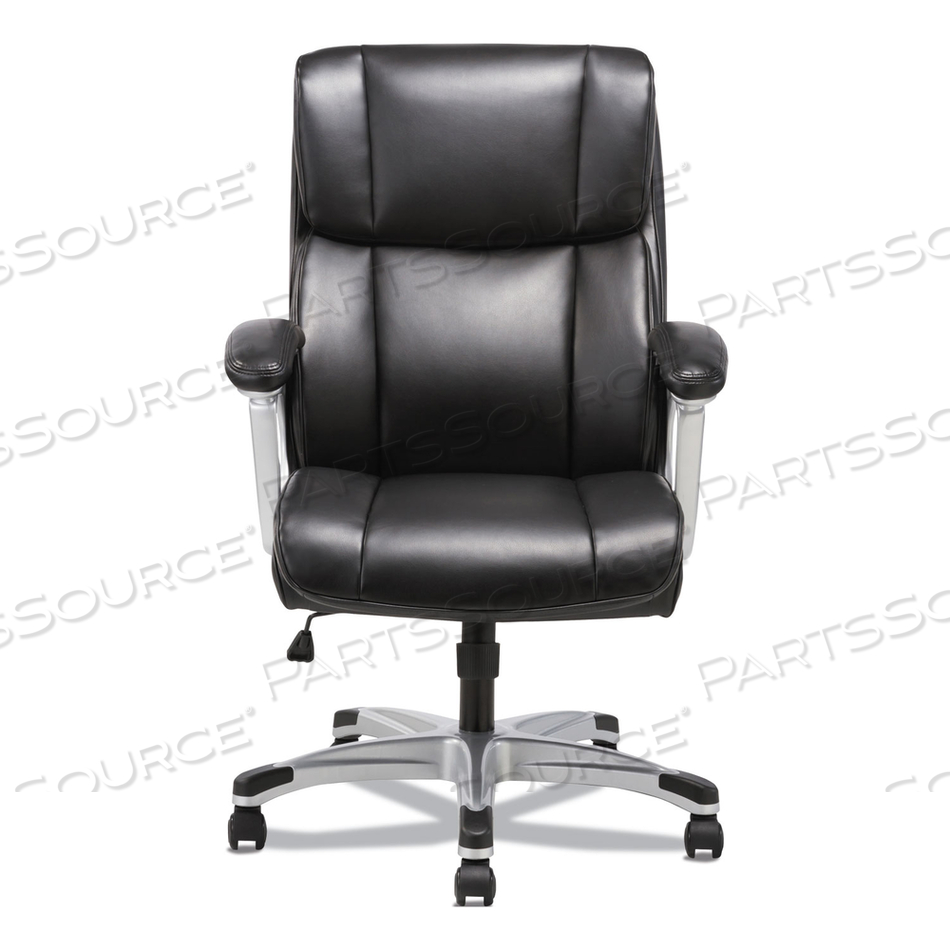 3-FIFTEEN EXECUTIVE HIGH-BACK CHAIR, SUPPORTS UP TO 225 LB, 20" TO 24.8" SEAT HEIGHT, BLACK SEAT/BACK, CHROME BASE 