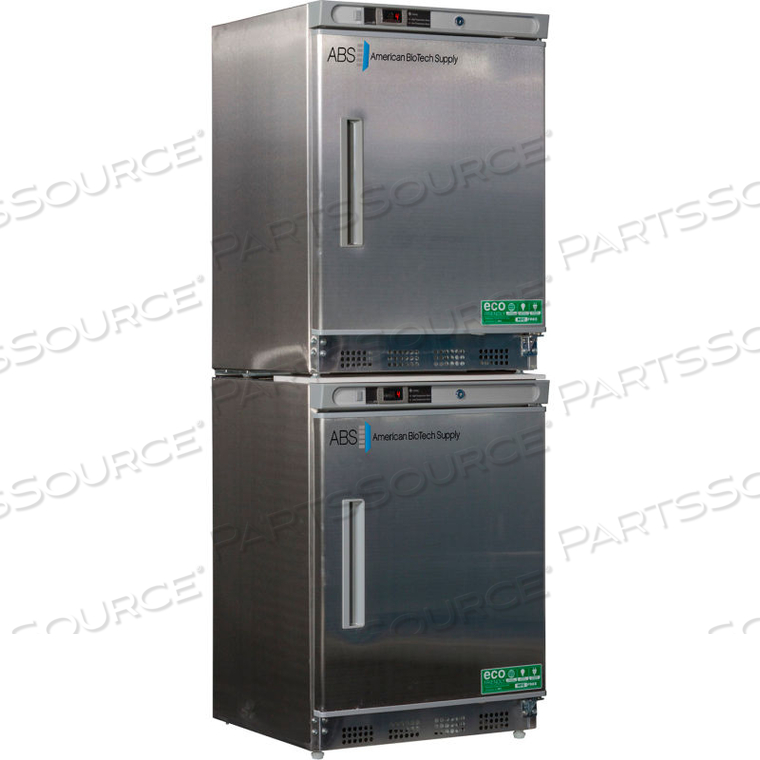 ABS PREMIER PHARMACY/VACCINE STAINLESS STEEL REFRIGERATOR & FREEZER COMBINATION 9 CU. FT. by American BioTech Supply