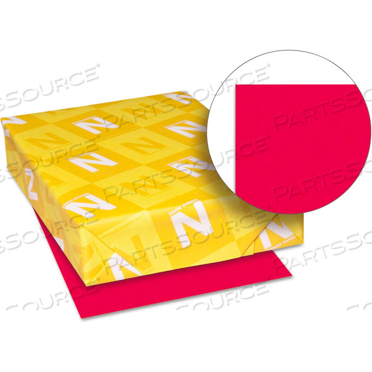 COLORED PAPER - RE-ENTRY RED - 8-1/2" X 11" - 24 LB. - 500 SHEETS by Neenah COLORED PAPER - RE-ENTRY RED - 8-1/2" X 11" - 24 LB. - 500 SHEETS by Neenah